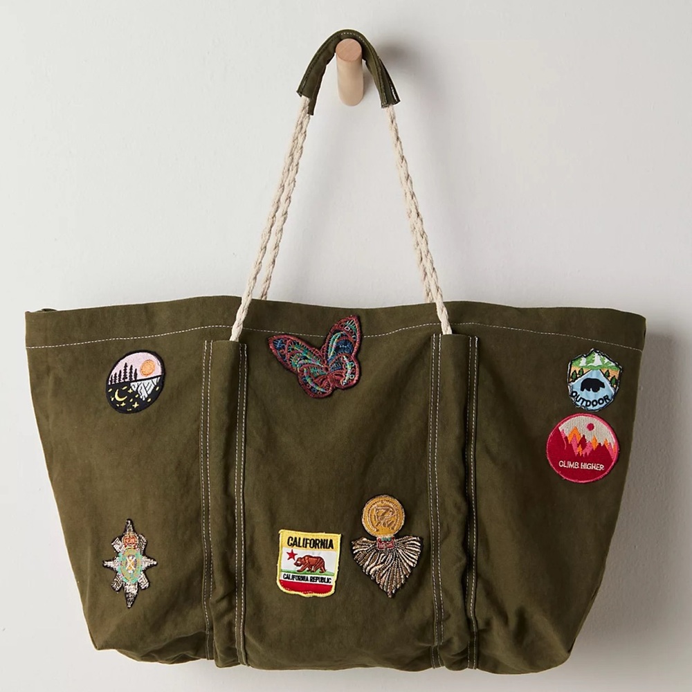 NWT - Free People Been There Badge Tote Bag